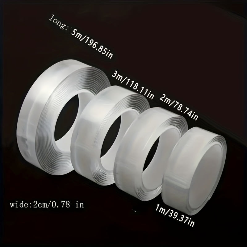 Reusable Double-Sided Adhesive Nano Tape for Furniture Wall Mounting Washable and Reusable 1/3/5m