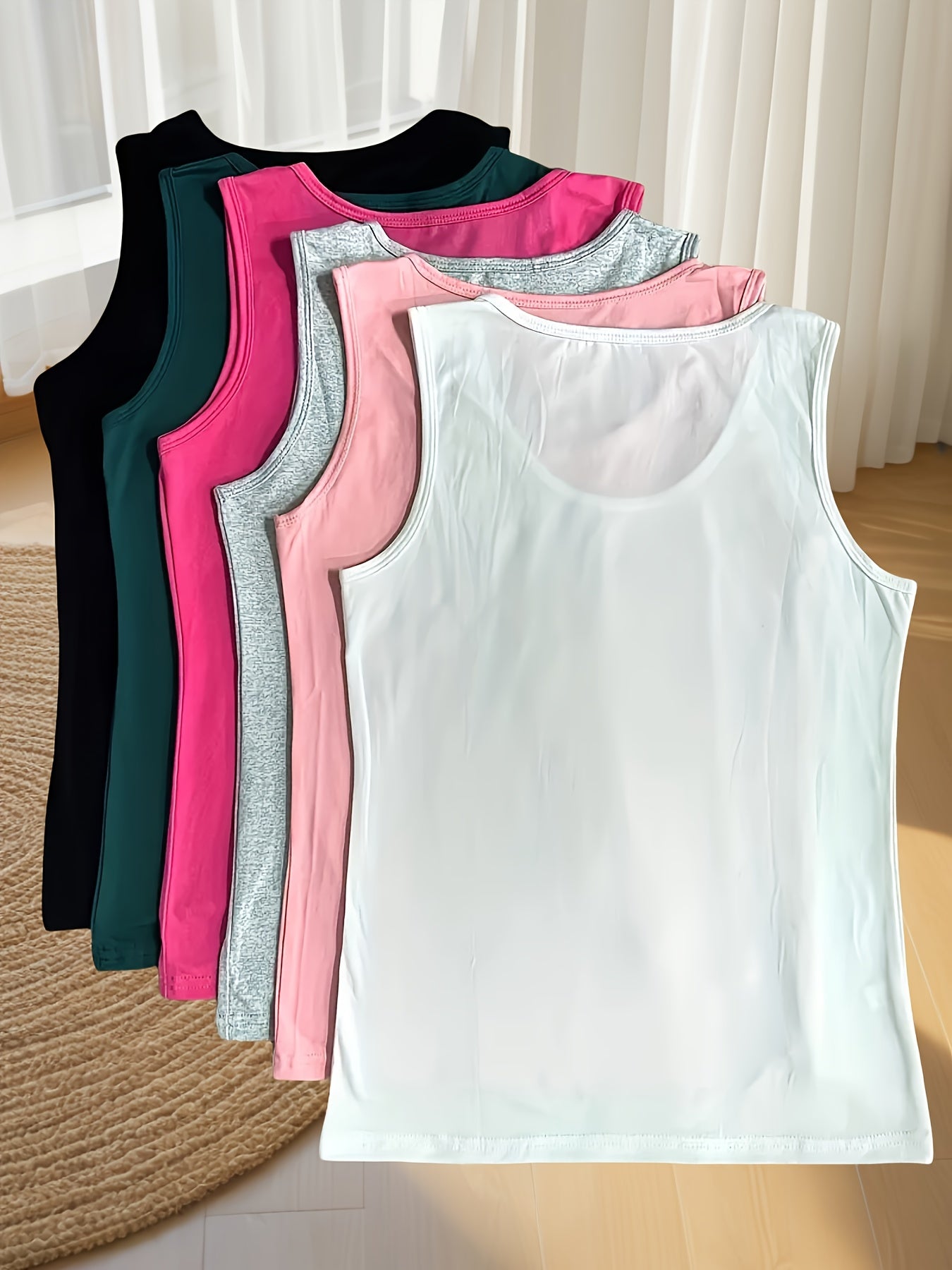 Ayollar uchun katta o'lcham paxta bo'yinbog'li tanklar, yozgi asosiy to'plam