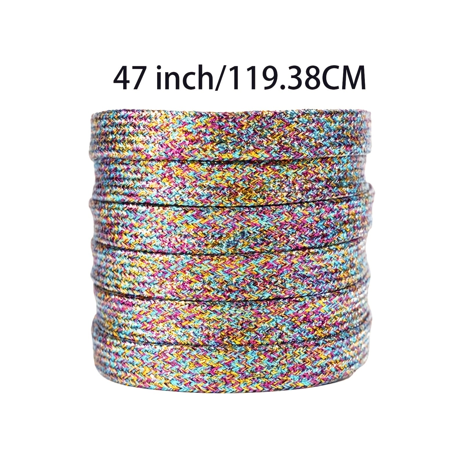 Women's Reflective Plastic Shoelaces Decorative Textured Fits Shoes Boots