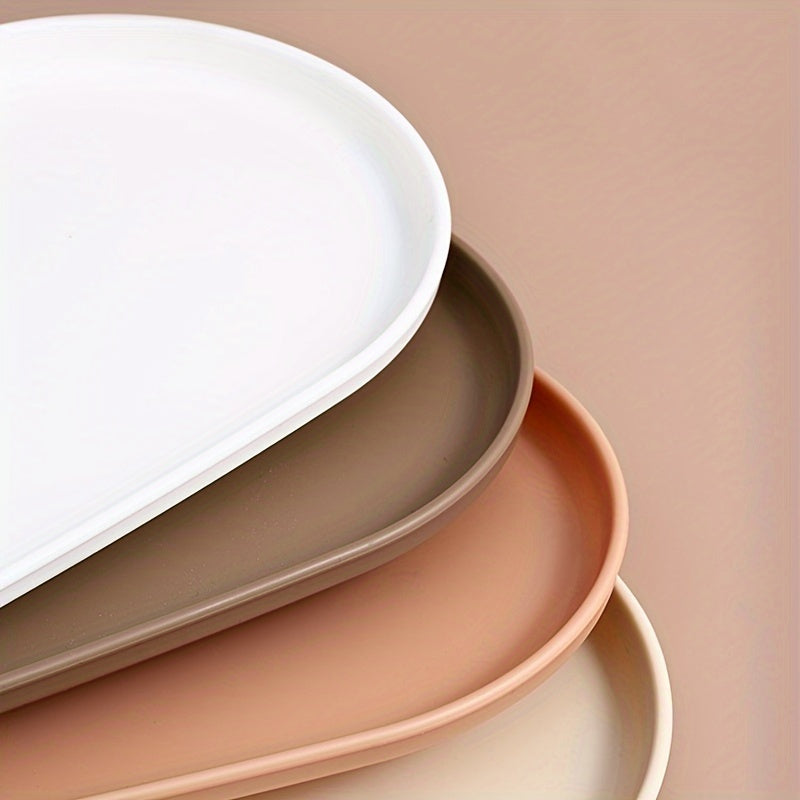 2-Piece Oval Plastic Serving Trays for Desserts Pastries Home Restaurant Cafe