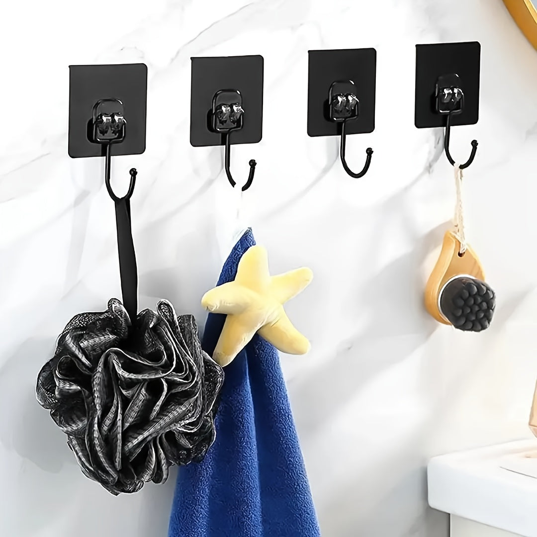 Ganchos de pared autoadhesivos de uso pesado, impermeables, para baño, cocina, toallas, llaves