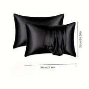 Uy va mehmonxona uchun 3 ta bo'lakli saten yotoq va hammom to'plami, yostiqchalari va scrunchies bilan