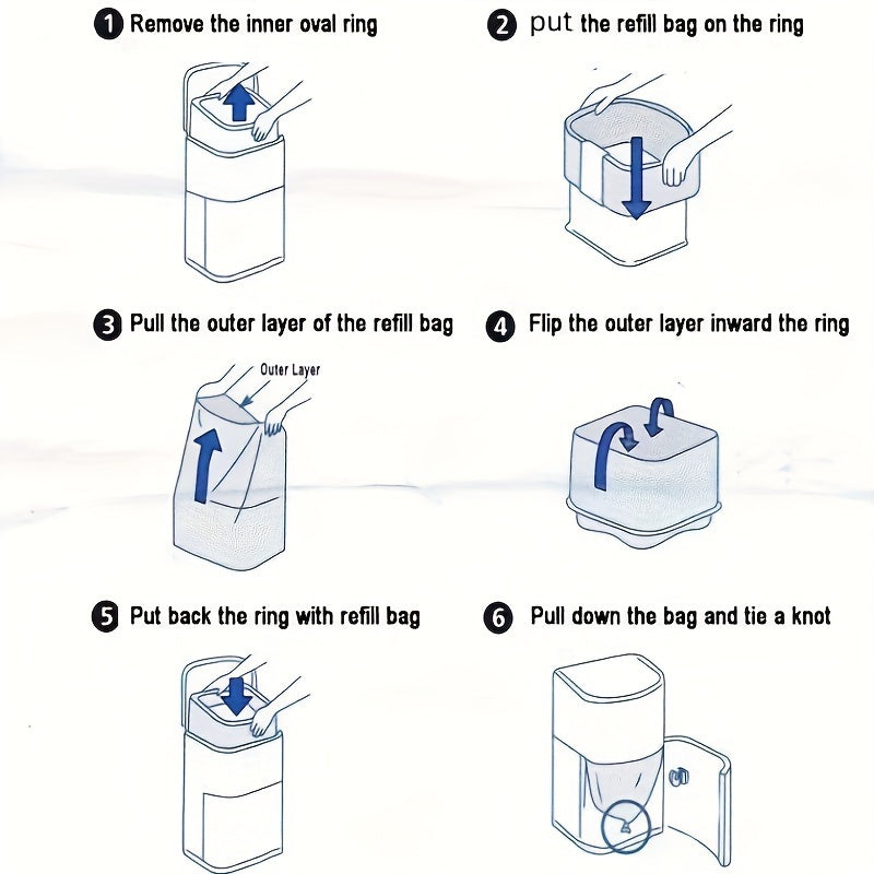 Uzun muddatli pampers qoplari to'ldirish, hidlarni yo'qotadi - DEKOR/KORBEL/Janibell Akord280 va boshqa brendlar bilan ishlaydi. Mustahkam plastikdan tayyorlangan, pampers, kattalar pamperslari va emizish padlari uchun mukammal.
