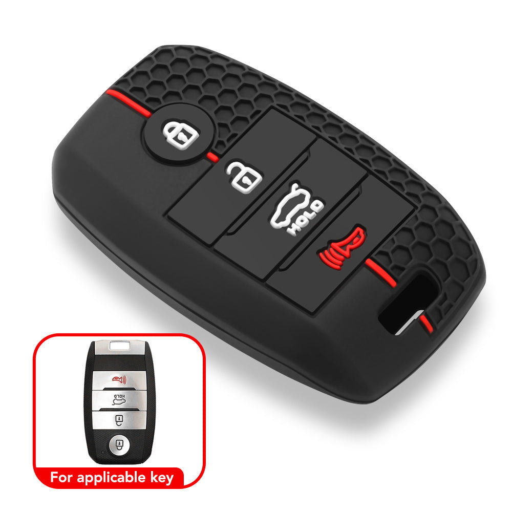 Smart Silicone Car Key Case Cover for Kia Vehicles with 3/4 Buttons