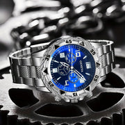 Set of 2 Men's Quartz Watches Stainless Steel Band Round Dial Date Function Stylish and Durable