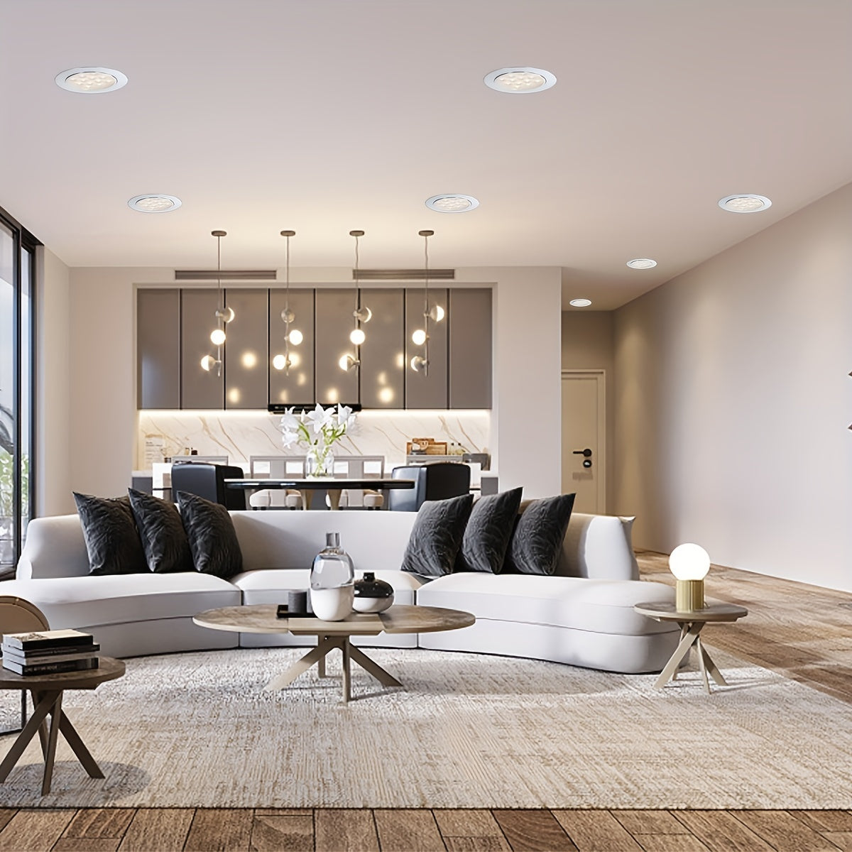 Recessed LED Ceiling Lights 3W 7W 12W Energy-Efficient Metal Panel for Office Hotel Mall Home