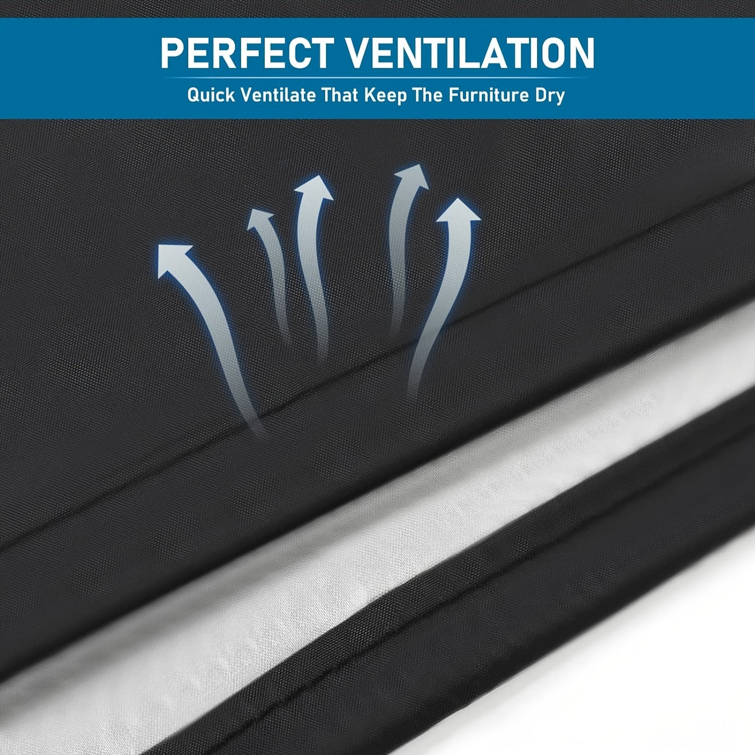 Heavy Duty Waterproof Outdoor Patio Furniture Cover Set for Loveseat, Chairs, and Coffee Table Black