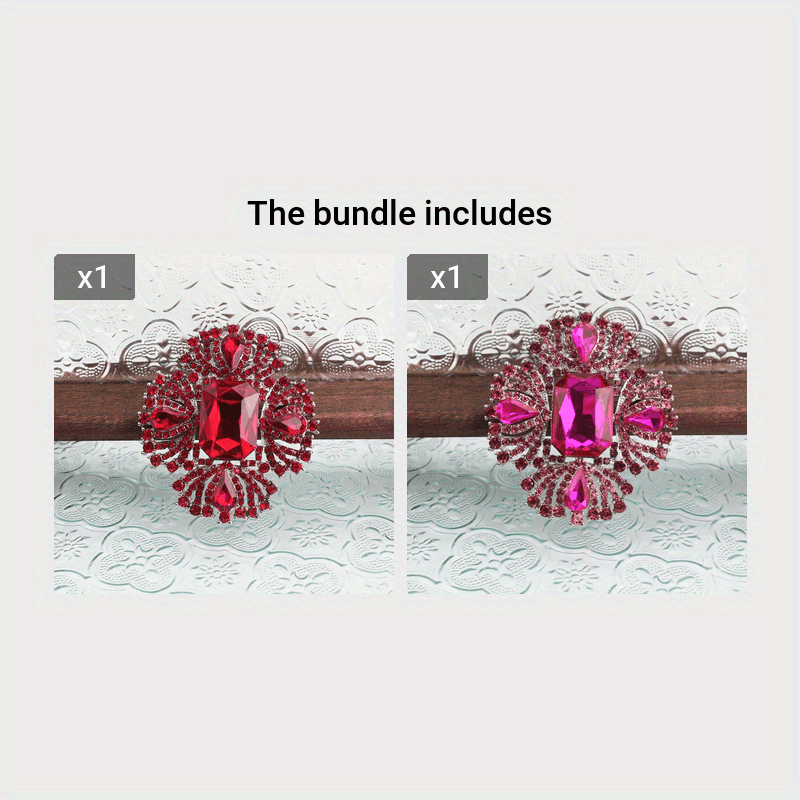 Vintage-Inspired Rhinestone Brooch for Women Elegant Jewelry Accessory