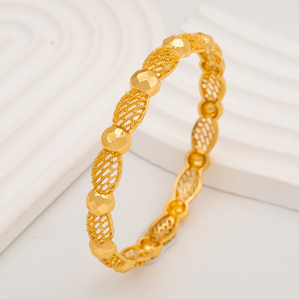 Ayollar uchun 4 ta Dubay ilhomlantirilgan moda taqilishi, kundalik va maxsus tadbirlar uchun alloy bangles to'plami