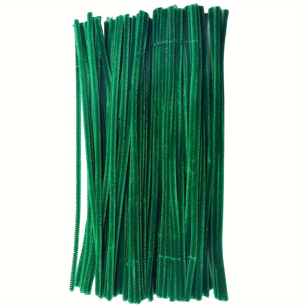 100 Colorful Chenille Stems 30cm for DIY Crafts and Decorations