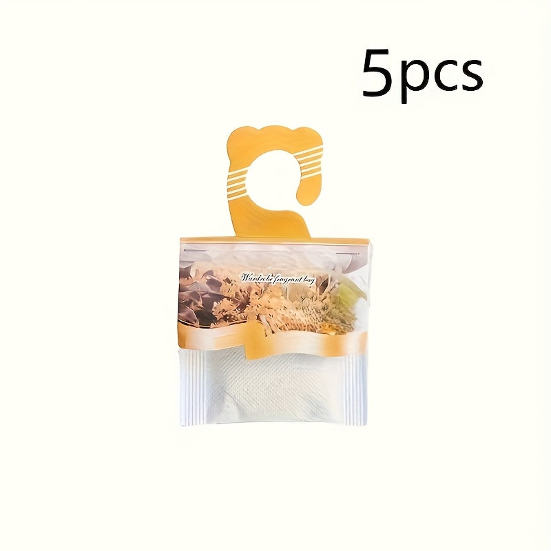 5 dona lavanda va osmanthus aromatizatsiya qilingan sachetlar, polyester aromatik sumkalar, shkaflar, avtomobillar, yotoqxonalar uchun