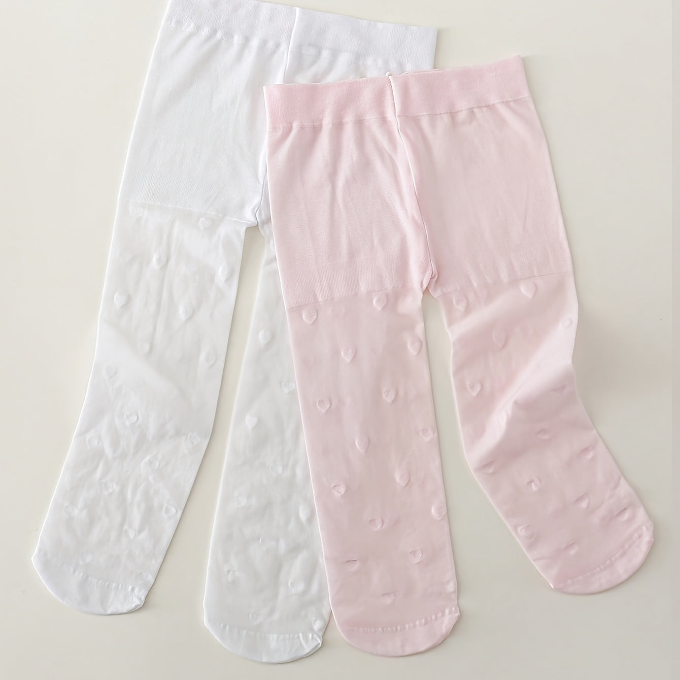 Girls' Dance Tights Set 2 Pack Nylon Spandex Solid Color All-Season for Kids