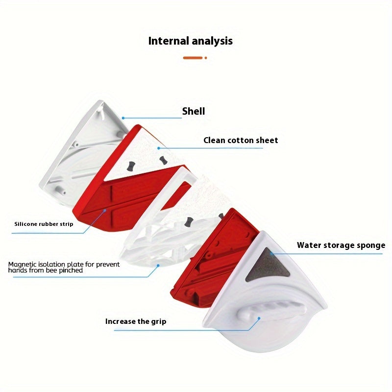 Ikki tomonlama magnitli deraza tozalagich - uy va ofisda foydalanish uchun kuchli magnitlar bilan shisha artish asbobi