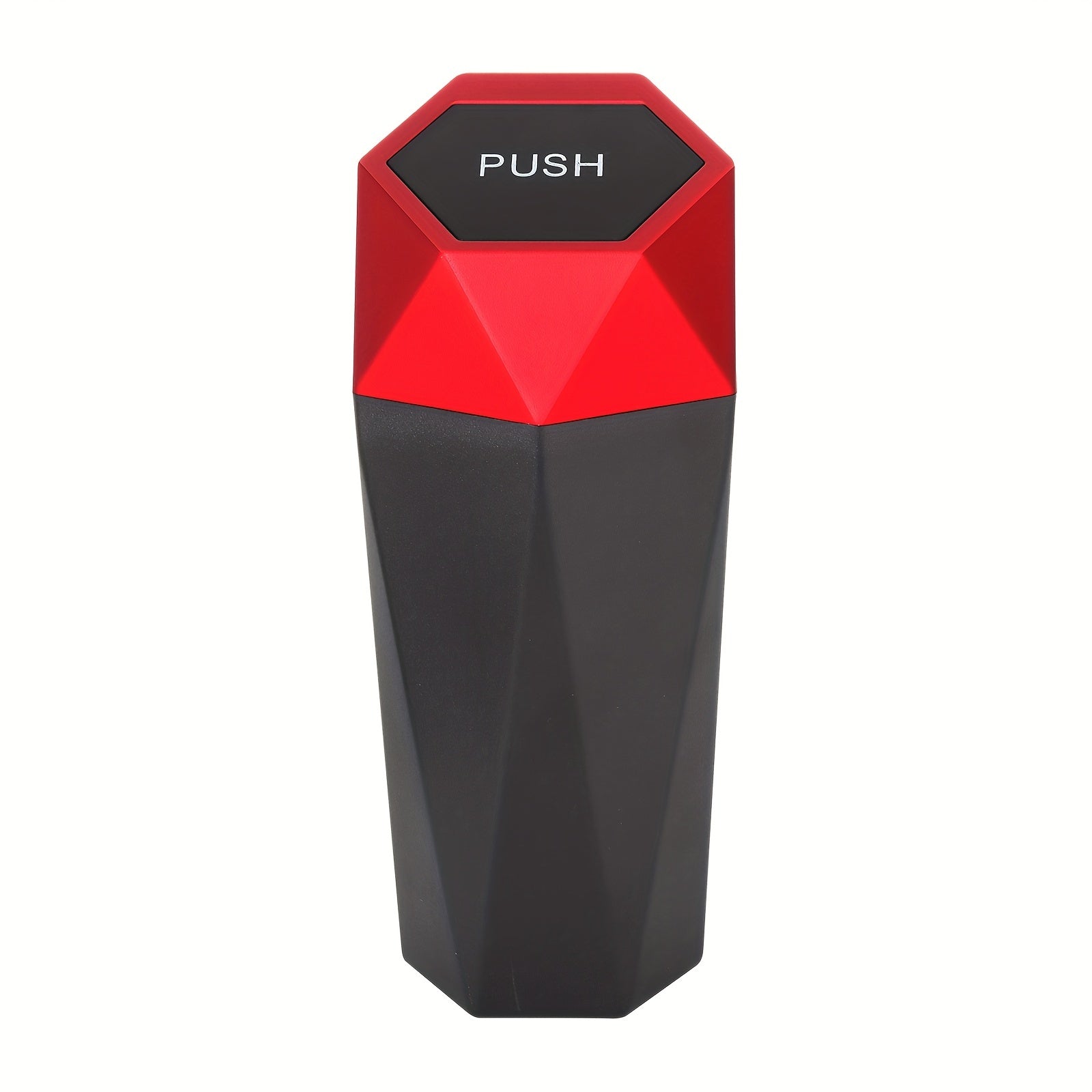 Cubo de basura para coche con tapa, diseño de diamantes, cubo de almacenamiento para vehículos, mini cubo de basura