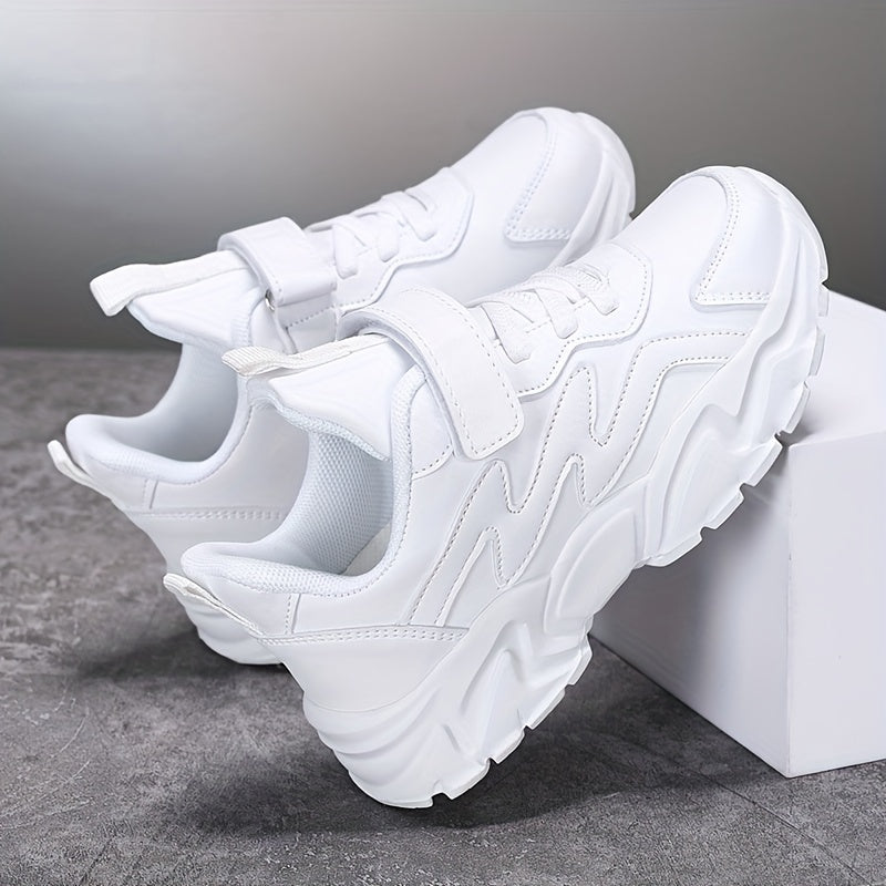 Unisex Kids' Casual Sneakers Lightweight Solid Color Low Top for Outdoor Activities