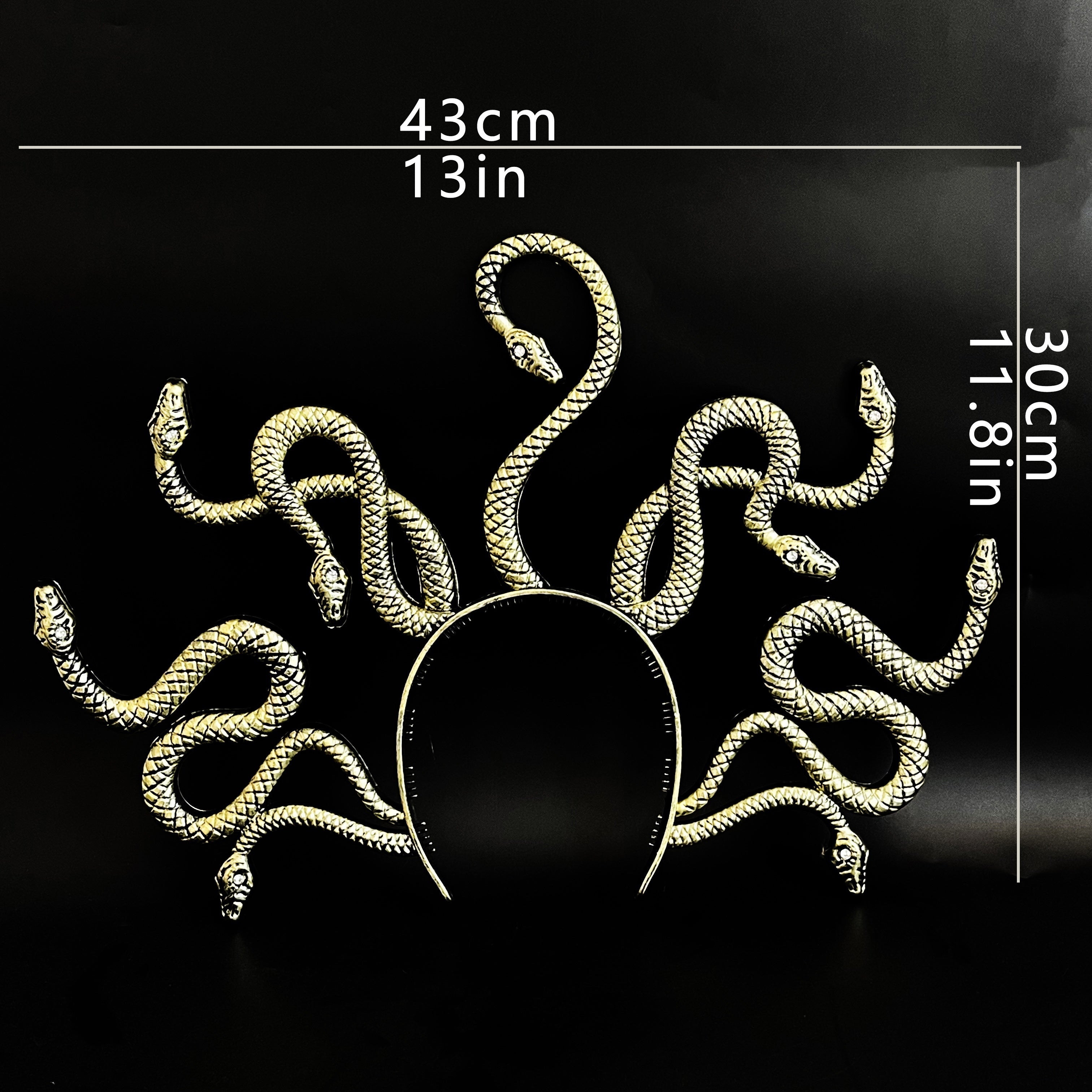 Antique Distressed Medusa Snake Headband Costume Accessory for Halloween Parties