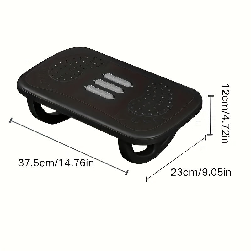 Ergonomic Portable Plastic Footrest with Massage Rollers, Non-slip, Various Colors