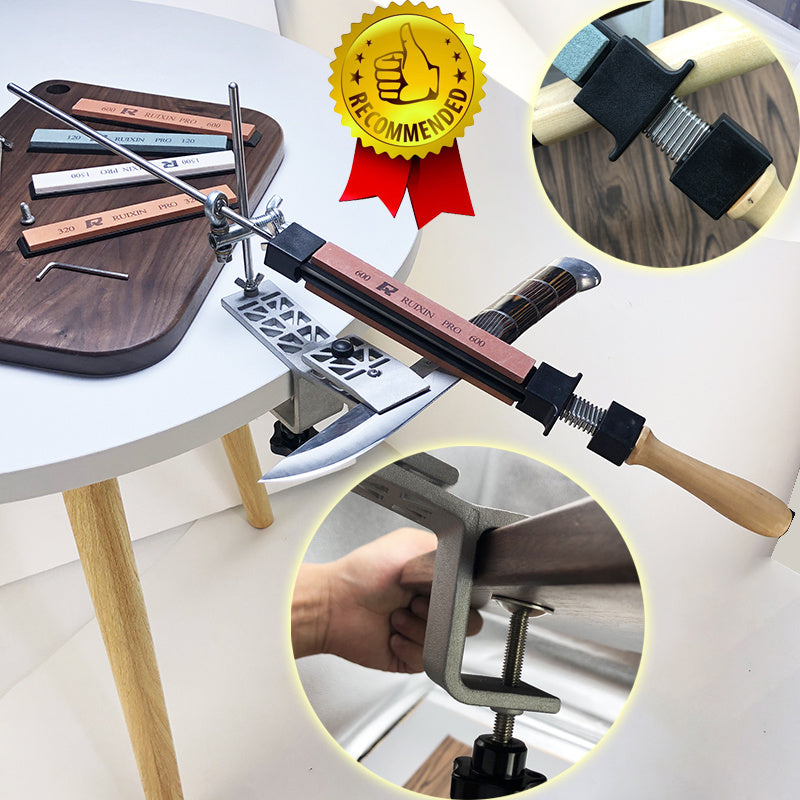 Ручной набор точилок для ножей с фиксированным углом и наждачными камнями 120/320/600/1500 грит