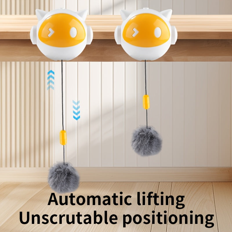 Игрушечный мяч для кошек с батареей AAA для 10 минут игры. Форма кошки стимулирует охотничьи инстинкты.