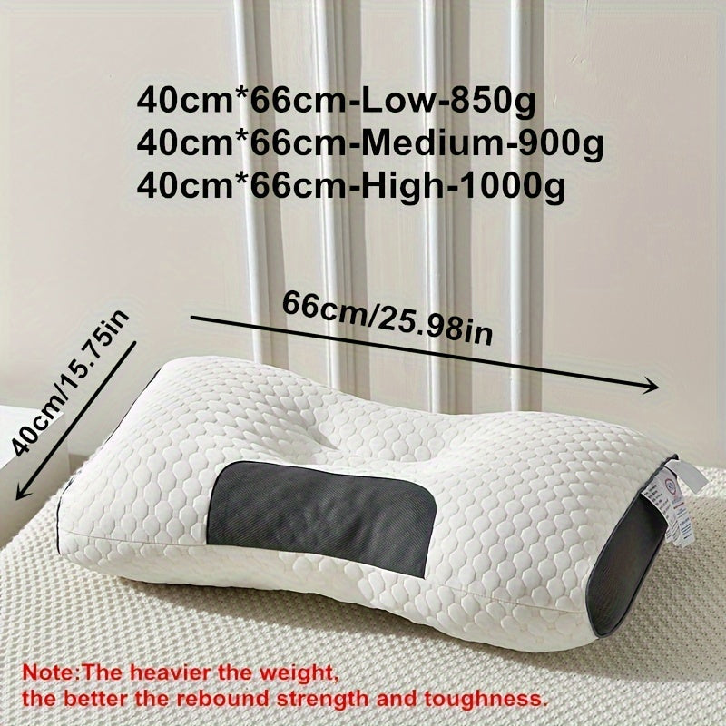 Массажная подушка для шеи - 1 шт., вязаная, мягкая и регулируемая для сна, эргономичная ортопедическая поддержка контурной формы. Включает в себя высококачественный наполнитель подушки с съемным чехлом - идеальный рождественский подарок!