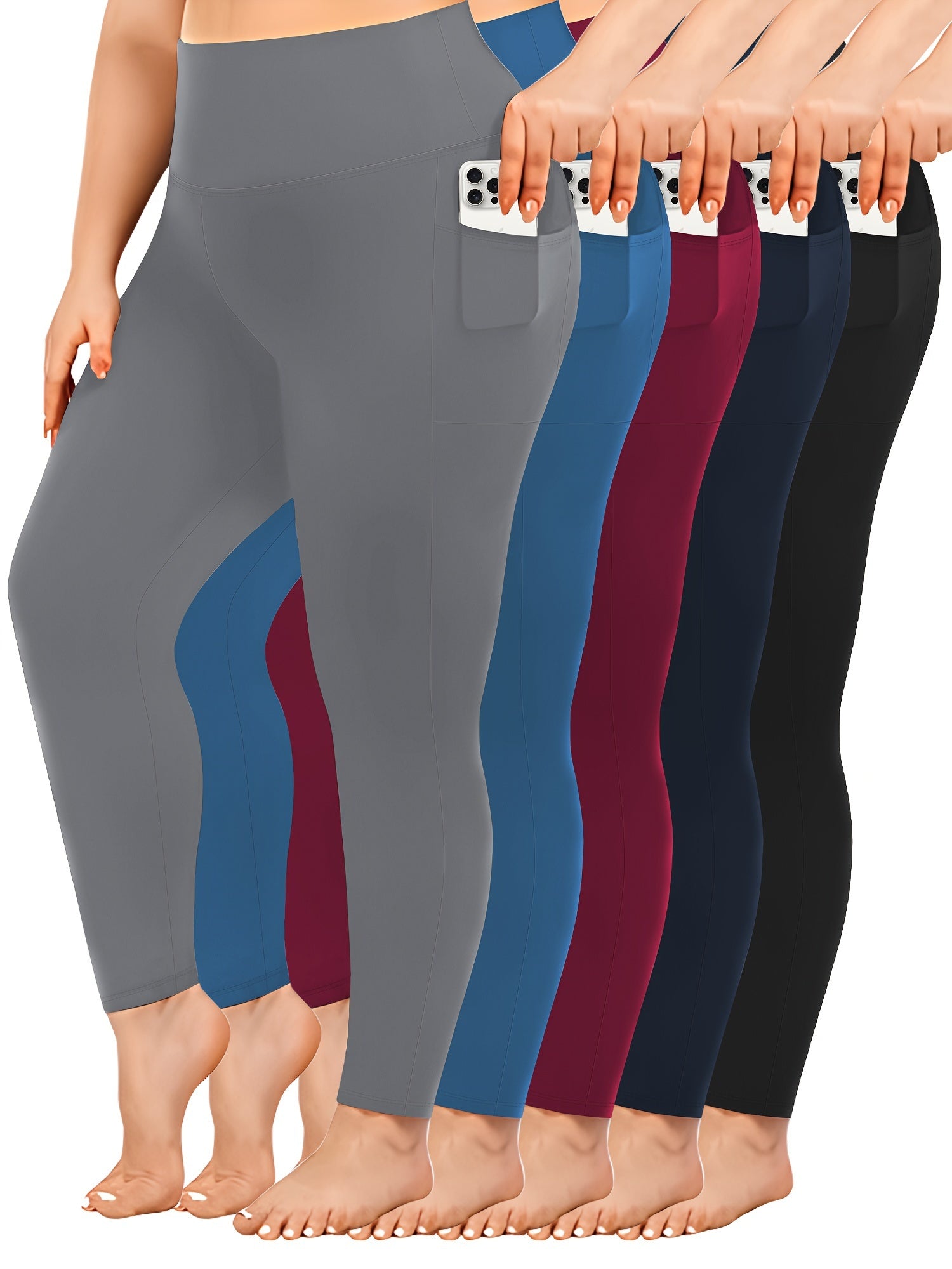 Ayollar uchun yoga legginslari, cho‘ziluvchan, qulay, turli ranglarda, cho‘ntaklar bilan