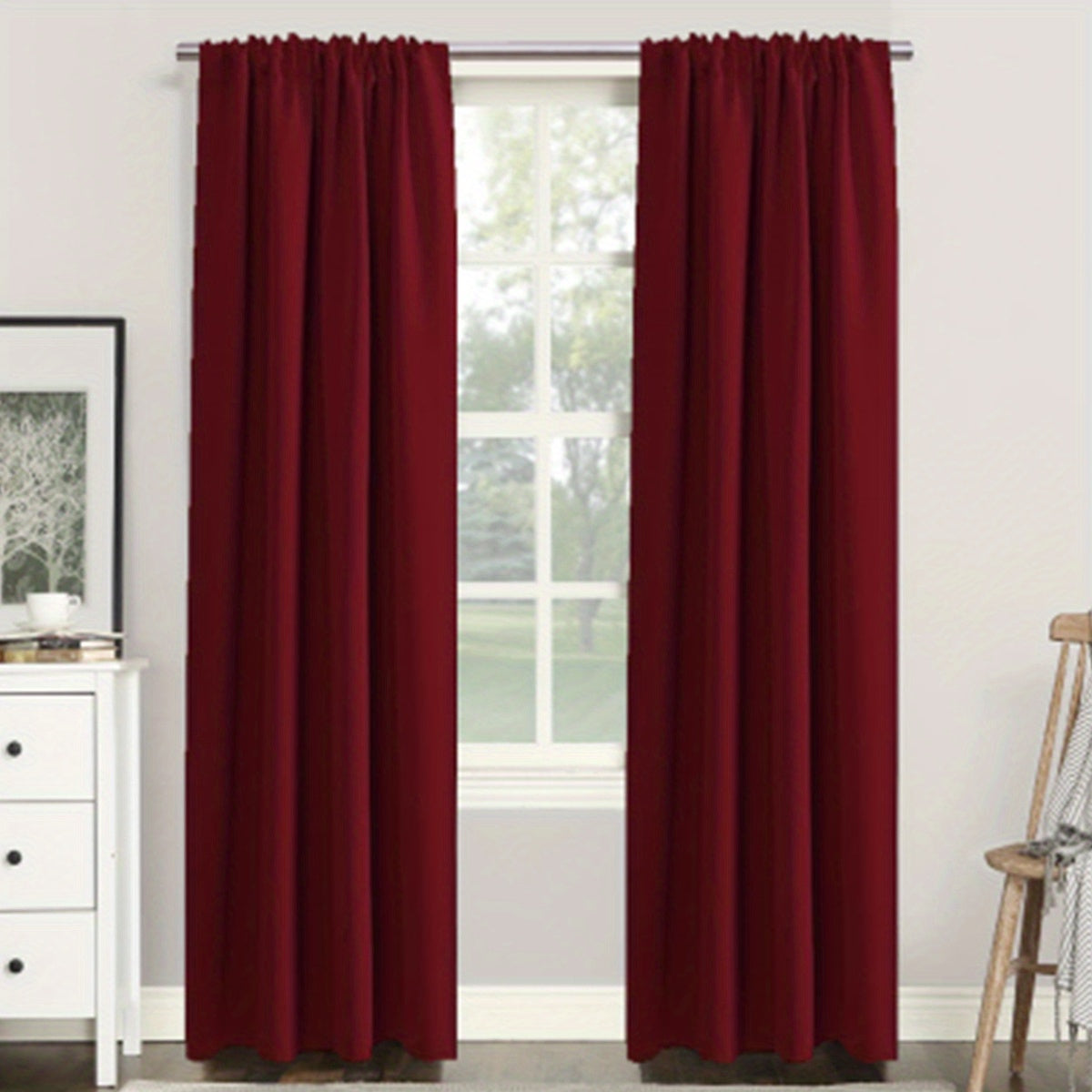 Insulated Blackout Curtains for Bedroom Room Darkening Noise Reduction 1PC
