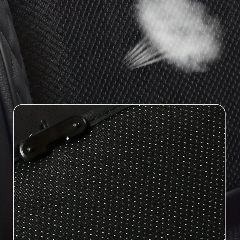 Avtomobil ventilyatsiyali muz ipak mato o‘rindiq yostiq qoplami, barcha mavsumlar uchun nafas oladigan, ko‘k va oq