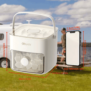 Portable Manual Ice Maker Large Capacity Produces 48 Cubes Summer Appliance