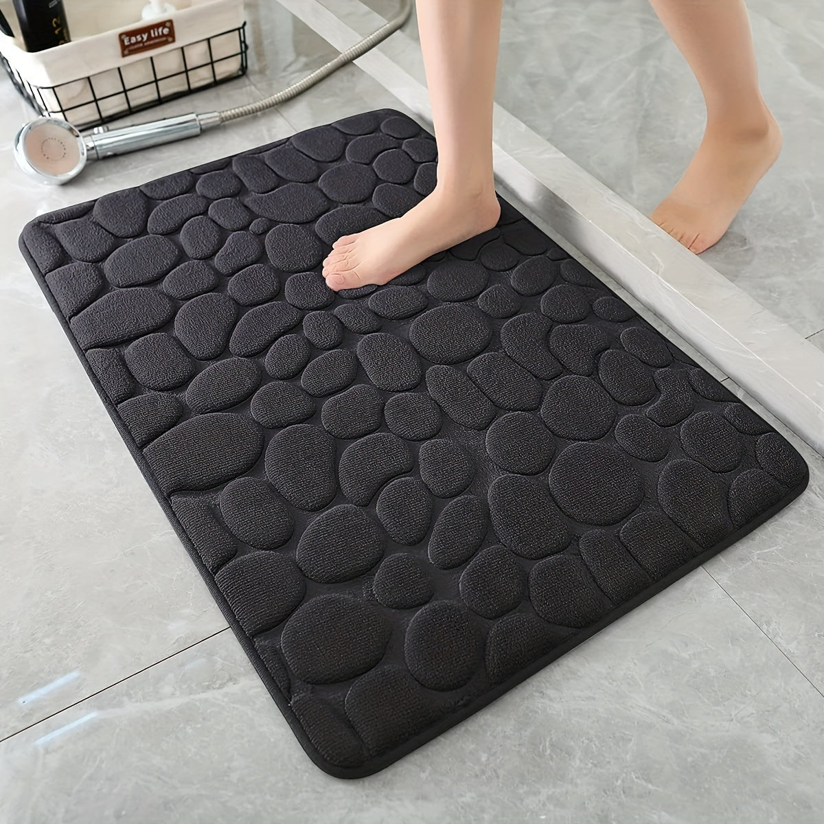 Memory Foam Bath Rug Non-Slip Soft Absorbent Washable for Shower Room