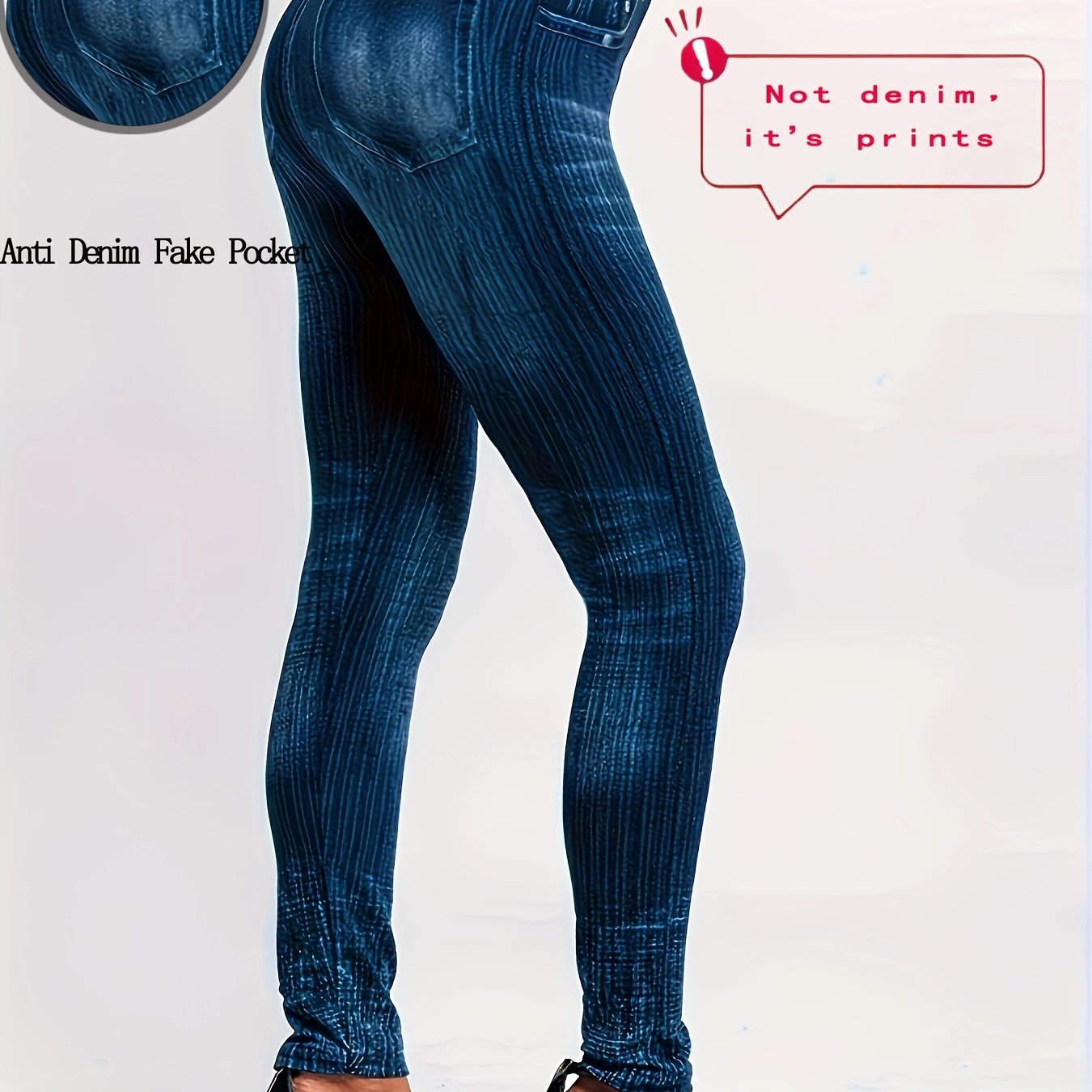 Plus Size Allover Print Long Leggings for Women Casual Sports Stretchy Polyester