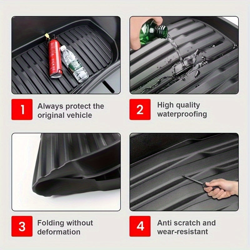 Waterproof TPE Cargo Trunk Mats for Tesla Model Y and Model 3 Highland