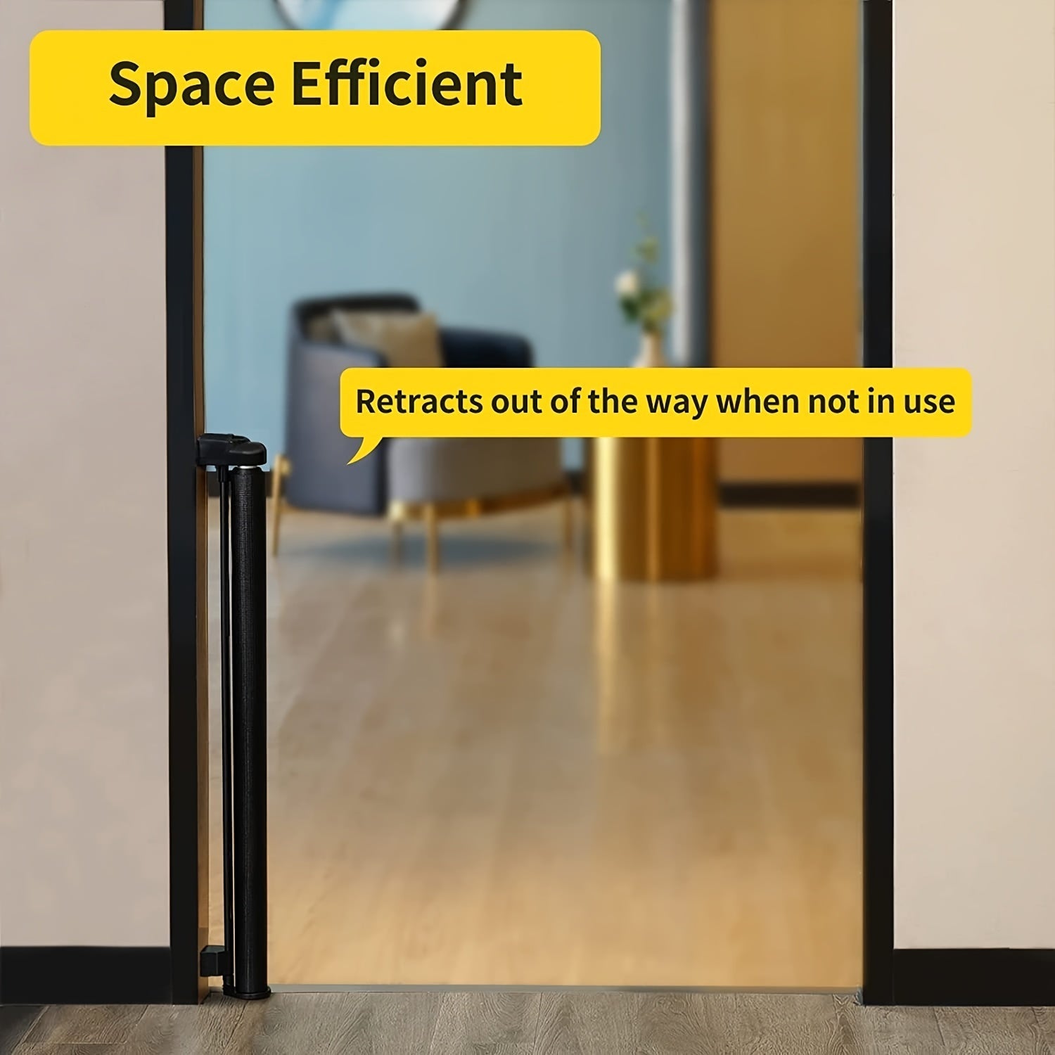 Baby Safety Gate Mesh Retractable Child Gate for Doorways Stairs Indoor Outdoor