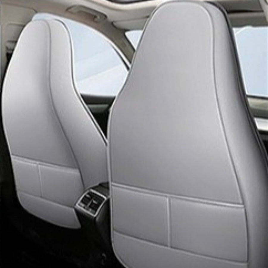 Juego de fundas para reposacabezas transpirable de cobertura completa en azul-gris para cojín de asiento de coche