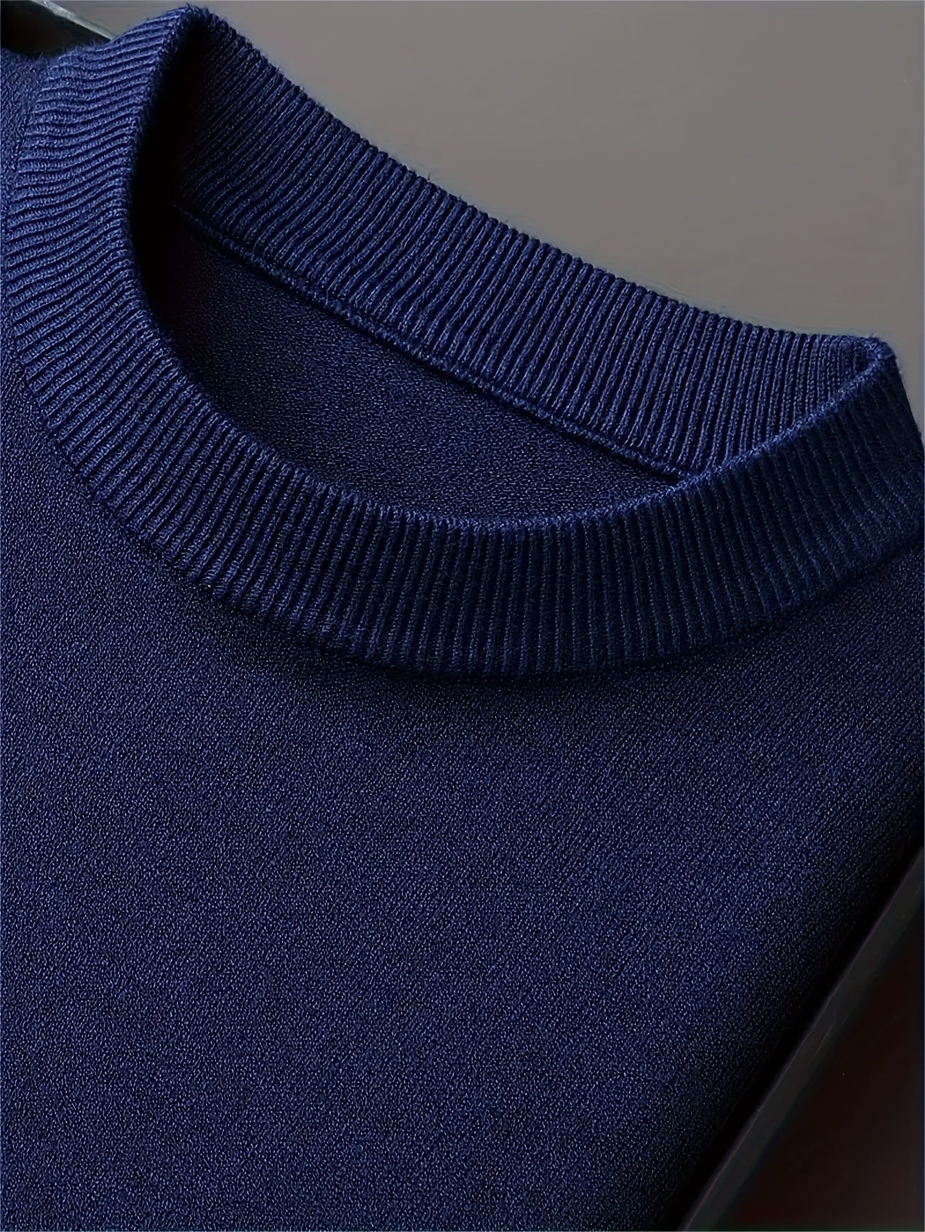 Men's Viscose Knit Crew Neck Sweater Long Sleeve Solid Casual Autumn Winter