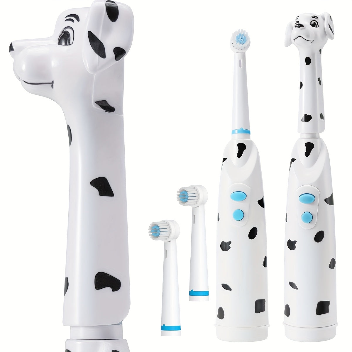 Children's Electric Toothbrush with Spotted Dog Dust Cover for Kids Age 3+
