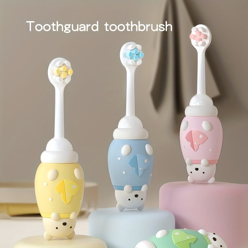Kids Recyclable Nylon Toothbrush for Ages 1-6 Soft Gums Assorted Colors