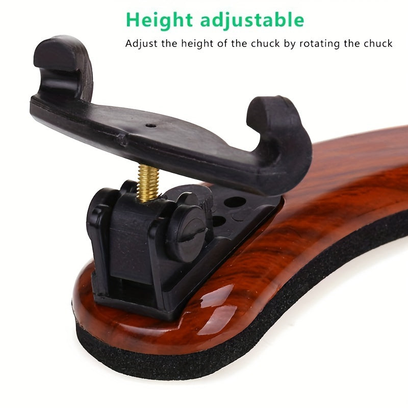Maple Wood Violin Shoulder Rest Adjustable Padding for Students and Professionals