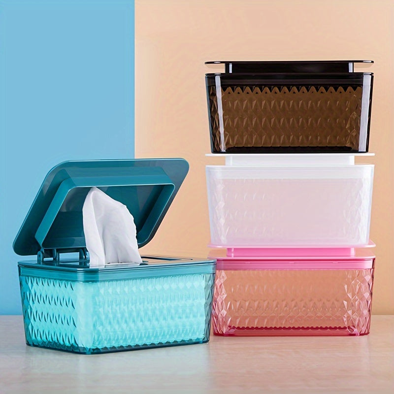 Large Capacity Wipes Dispenser Box with Dustproof Lid for Diaper Wipes