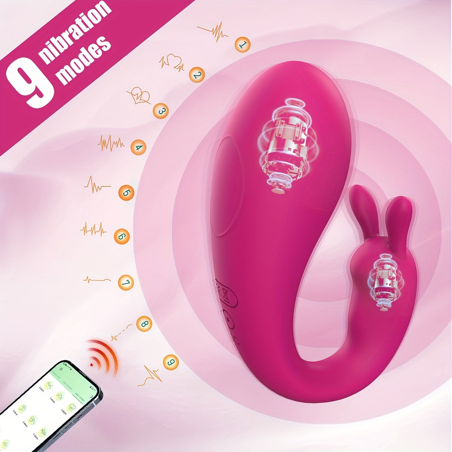 Women Rechargeable Remote Control G-Spot Panty Vibrator Long Distance Sex Toy