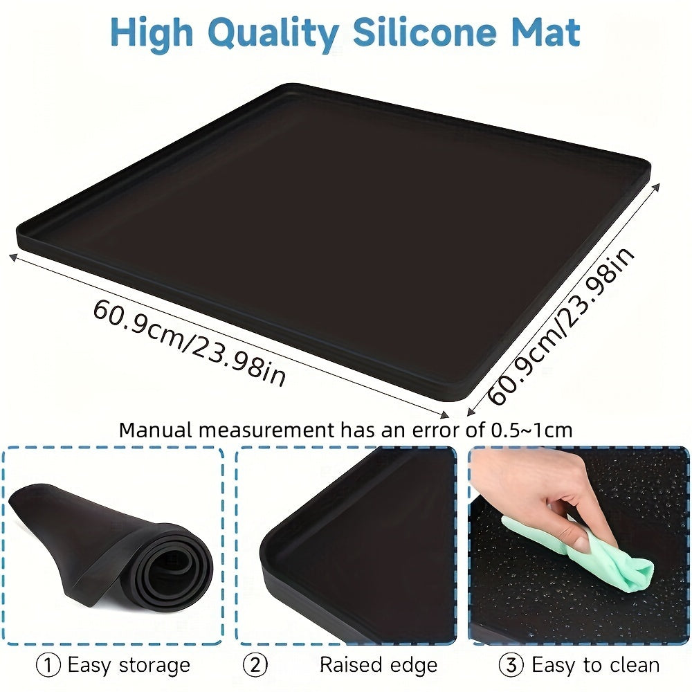 Silicone Mat with Raised Edges Waterproof Large for Mini Fridges and Appliances