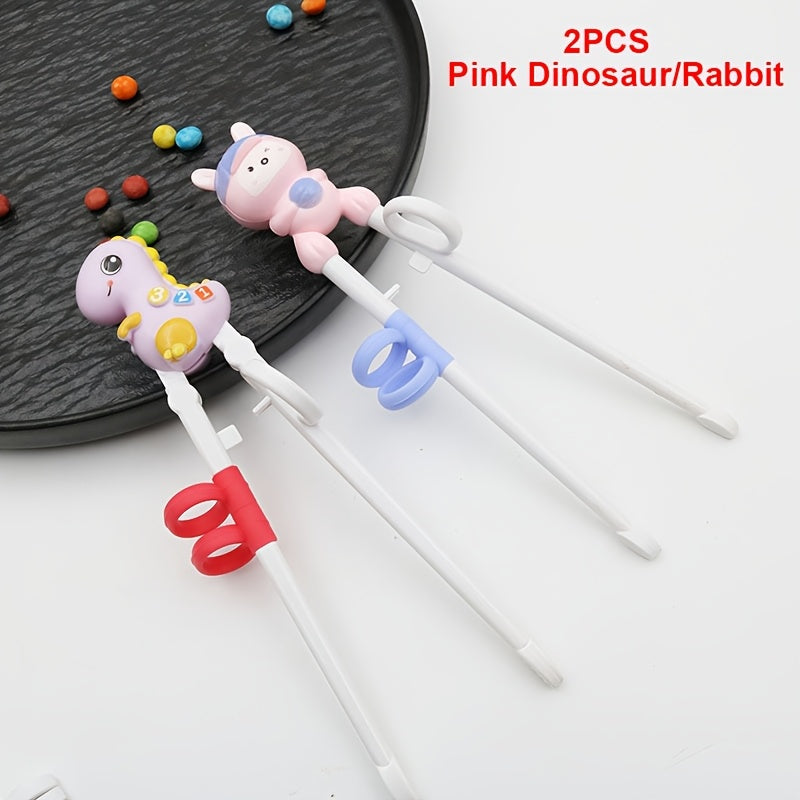 Dinosaur-Shaped Reusable Training Chopsticks for Beginners Ages 3+ in Multiple Colors