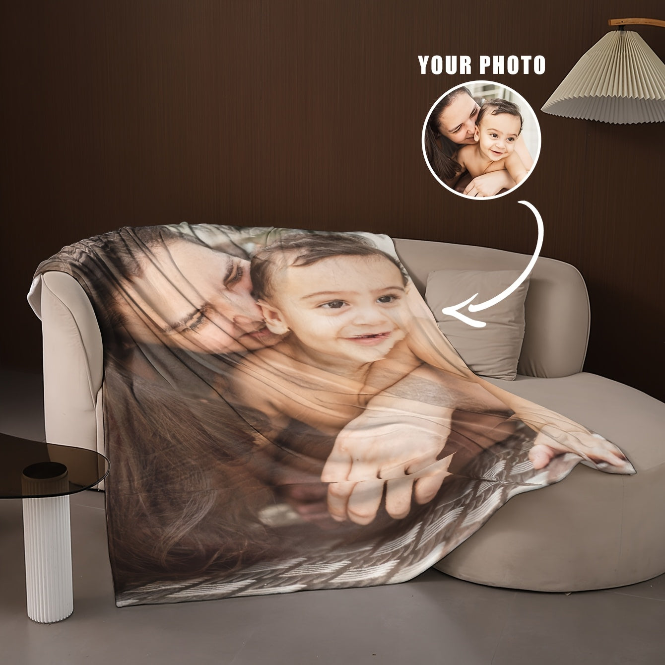 Personalized Photo Throw Blanket Soft Flannel Fleece Custom Gift for All Seasons