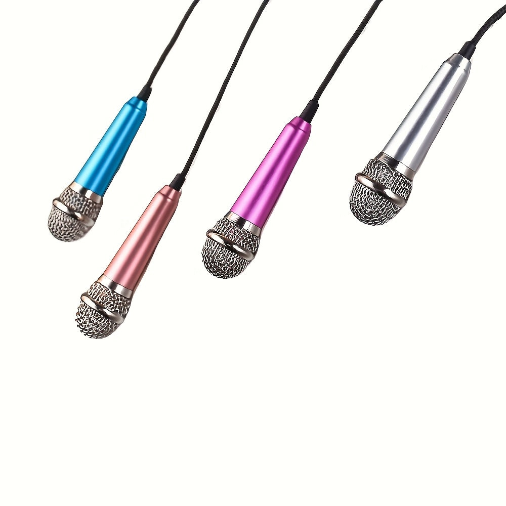 Мини-микрофон с разъемом 3,5 мм для записи голоса, интервью, караоке, игр, видеоконференций, прямых трансляций