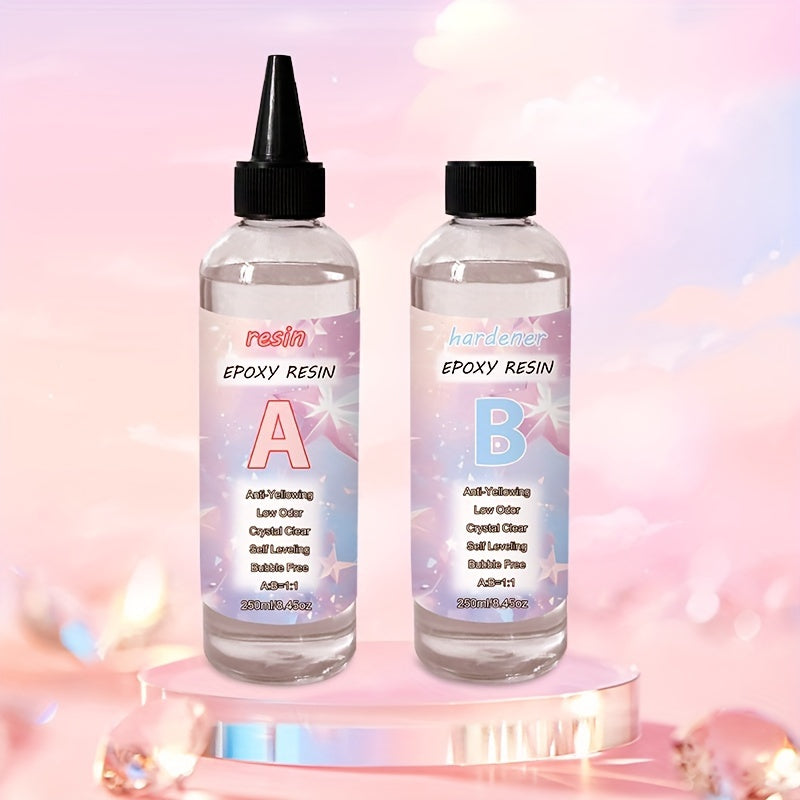 Epoxy Resin Kit 1:1 Mixing Ratio Transparent for DIY River Tables High Hardness