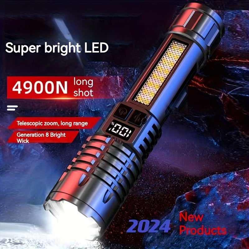 800mAh USB qayta zaryadlanadigan LED chiroq, sozlanadigan diqqat bilan, lager va favqulodda vaziyatlar uchun