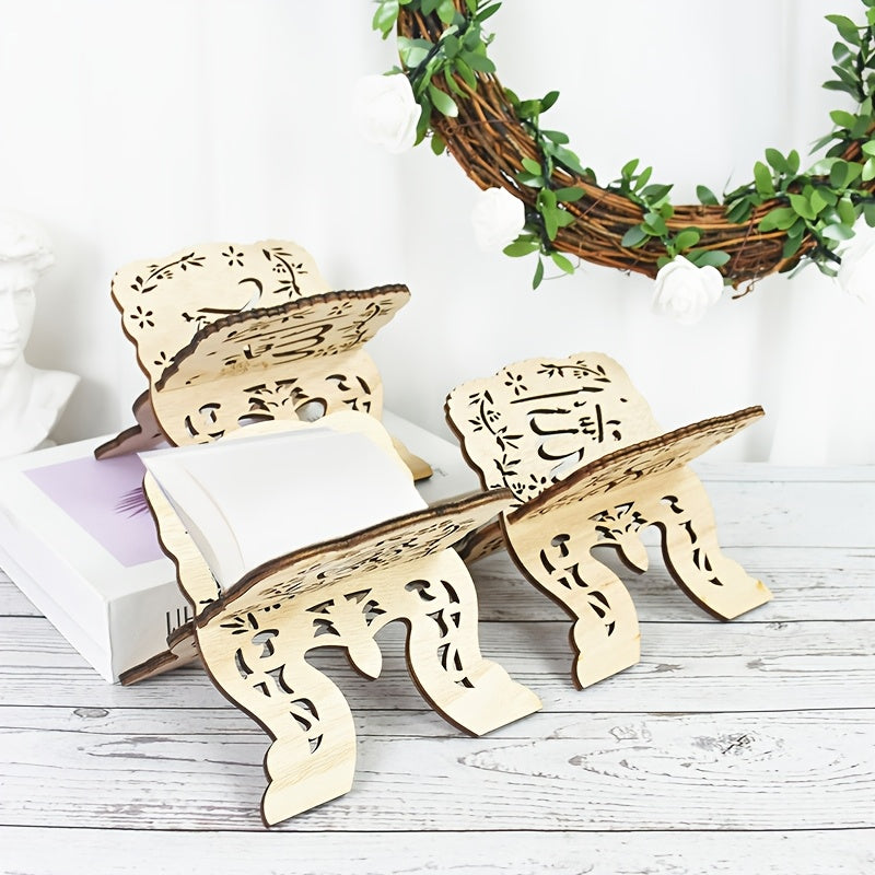 Eid Mubarak uchun yog'och kitob javoni - Qur'on, Injil va Koran kabi islomiy kitoblar uchun stend - Ramadan Kareem, Muqaddas Injil, kitob javoni va musulmon bayramlari davomida stol o'qish, uy bezatish uchun mukammal.