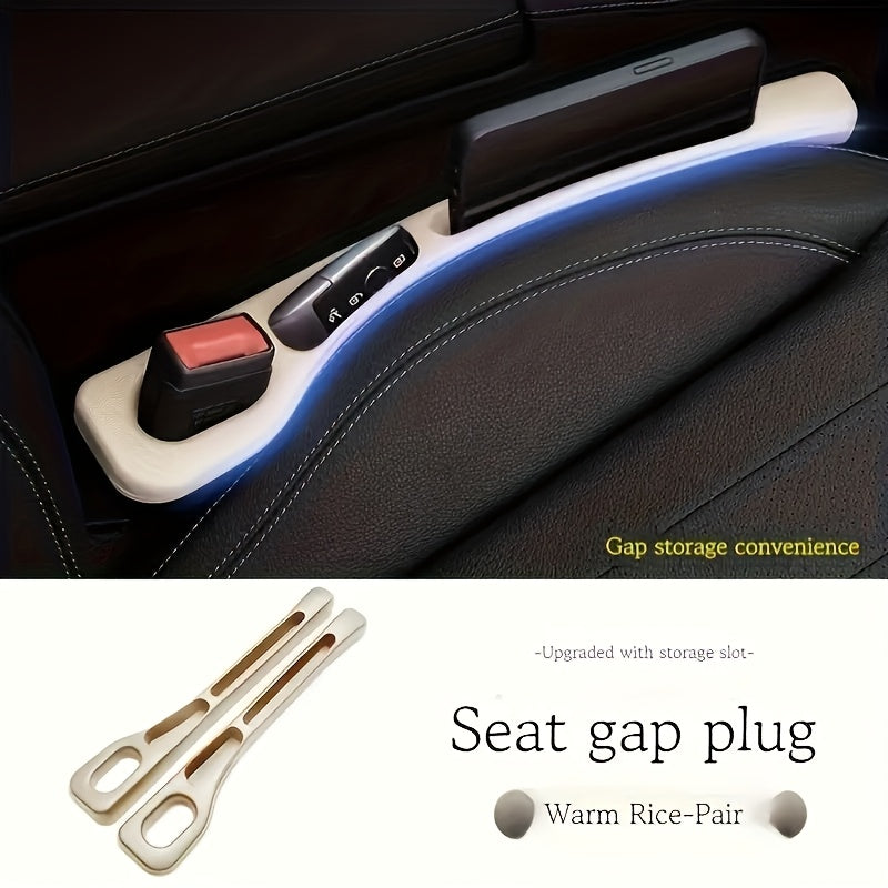 2PCS Car Seat Gap Filler Set with Phone Card Holder Multi-Functional Storage