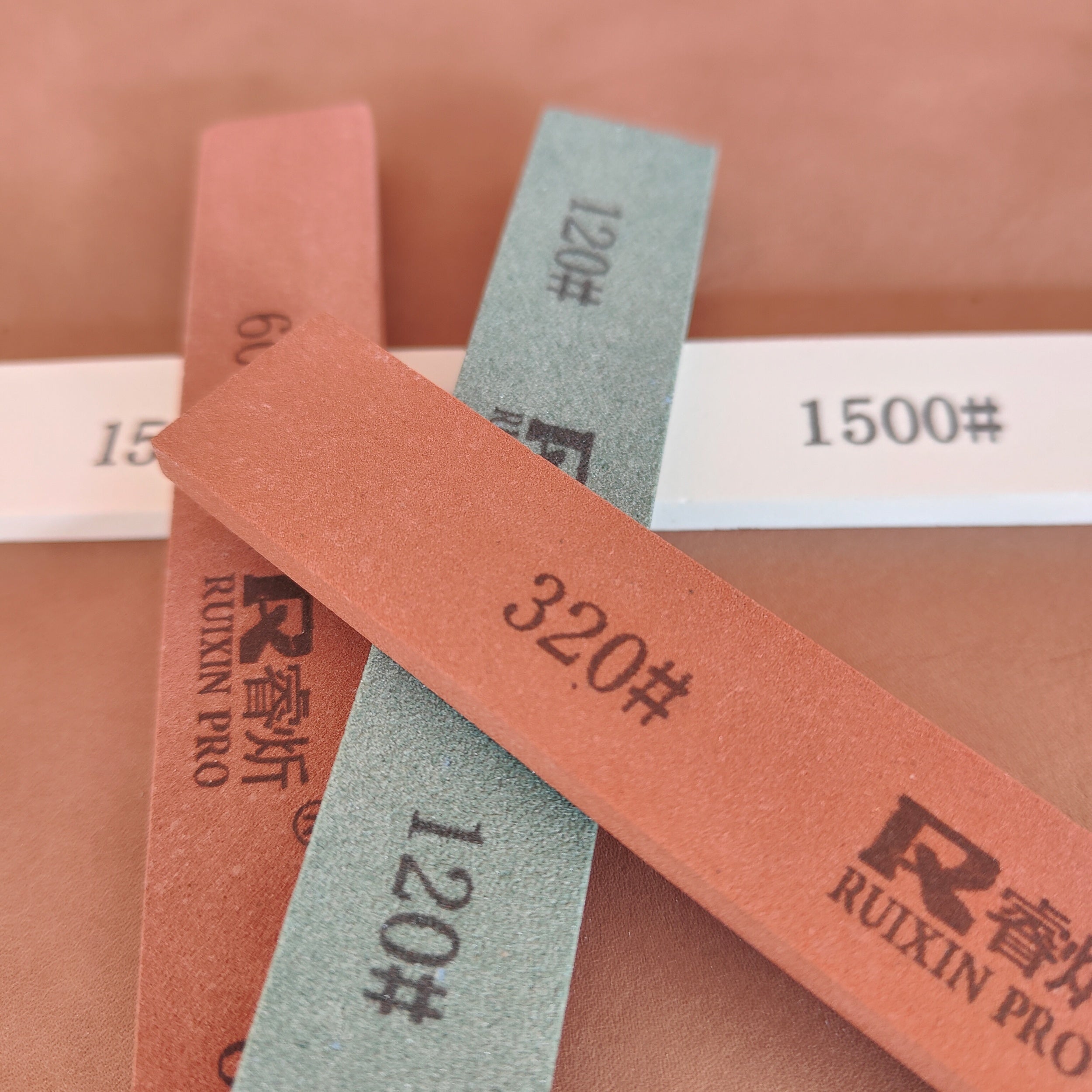 Knife Sharpening Stone Set 4 Pieces 150x20x5mm Grits for Kitchen and Restaurant