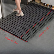 Gray Striped Door Mat Waterproof Anti-Slip Dust-Removing Outdoor Rug