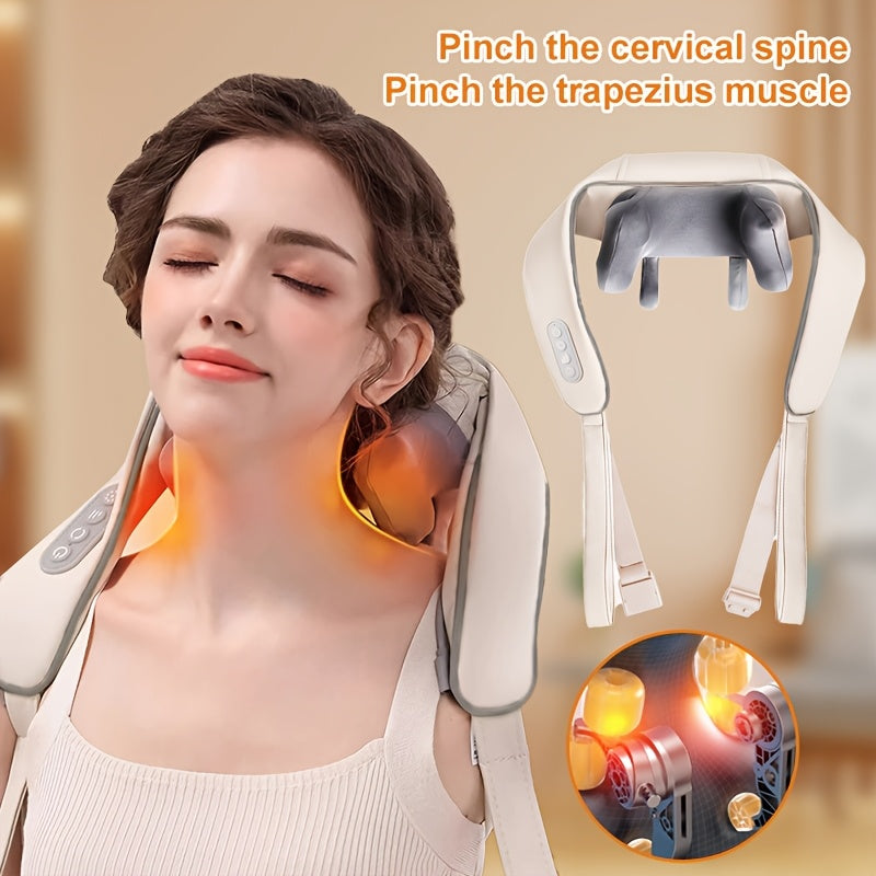 Rechargeable Heat Massager for Neck Back Waist with Lithium Battery